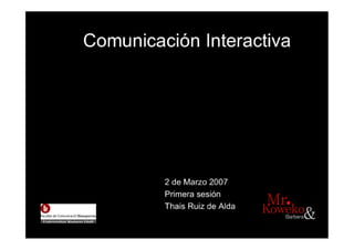 Comunicación interactiva