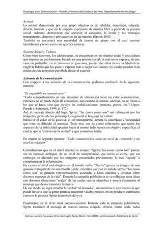 Comunicación Publicitaria: Sprite Las cosas como Son