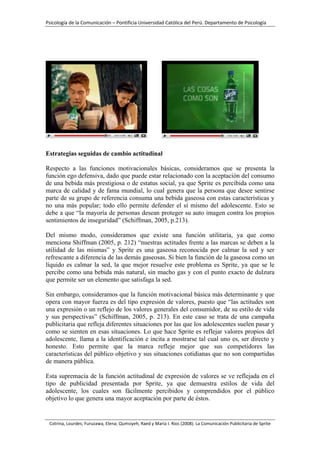 Comunicación Publicitaria: Sprite Las cosas como Son