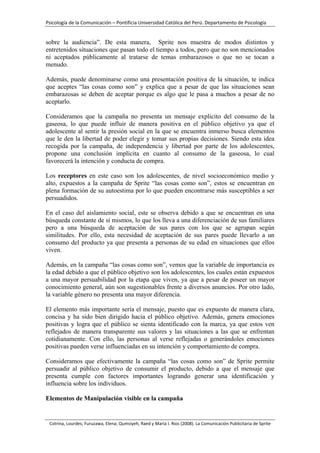 Comunicación Publicitaria: Sprite Las cosas como Son