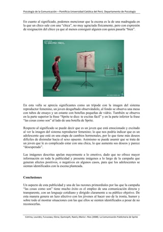 Comunicación Publicitaria: Sprite Las cosas como Son