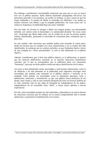 Comunicación Publicitaria: Sprite Las cosas como Son