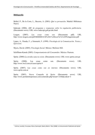 Comunicación Publicitaria: Sprite Las cosas como Son