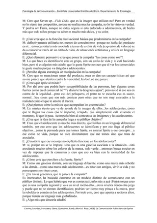 Comunicación Publicitaria: Sprite Las cosas como Son