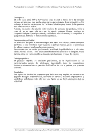 Comunicación Publicitaria: Sprite Las cosas como Son