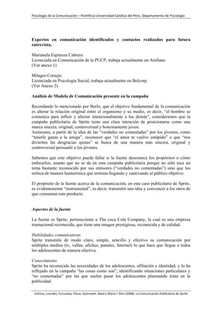 Comunicación Publicitaria: Sprite Las cosas como Son