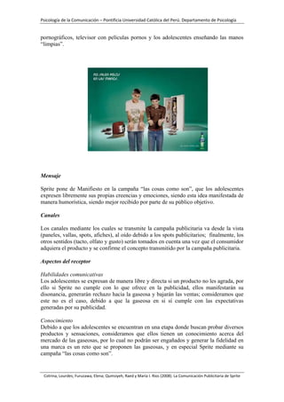 Comunicación Publicitaria: Sprite Las cosas como Son