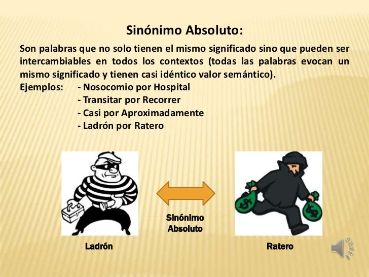 Clasificación de los Sinonimos