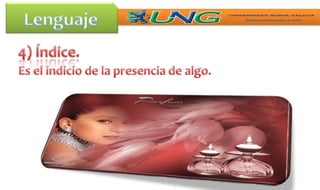 Lenguaje3) Señal.   Es la imagen o representación de algo.   Sirve para guiar, informar o transmitir por medio de signos y símbolos.