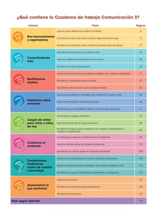 Comunicación 3 cuaderno de trabajo para tercer grado de Educación ...