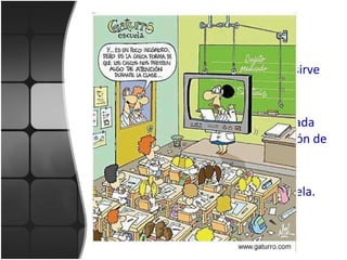 ESCUELA WEB 2.0 Pero la tecnología por si misma no sirve de nada. Si no cambia la mentalidad del profesorado y la metodología, de nada servirá disponer de una gran dotación de recursos tecnológicos. No podemos vivir de espaldas a la realidad que existe fuera de la escuela. 