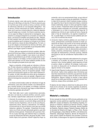 Comunicación científica (XXV). Lenguaje médico (3): Defectos en el título de los artículos publicados... R. Aleixandre-Ben...