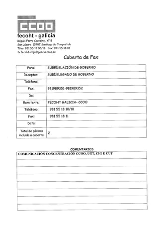 Comunicación concentración paradores día 28 12-12