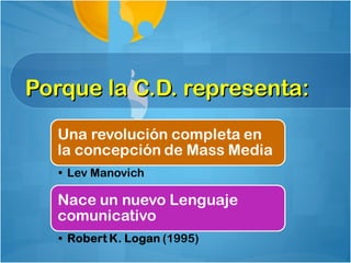 Porque la C.D. representa:
 