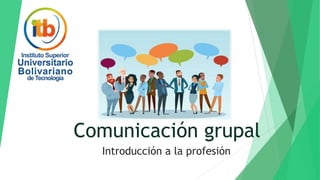 Comunicación grupal
Introducción a la profesión
 