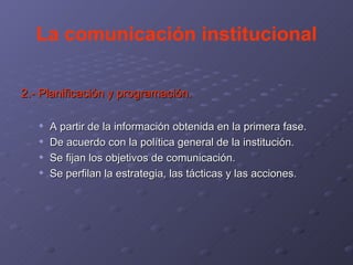 ComunicacióN Institucional