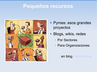 Pequeños recursos Pymes: esos grandes proyectos Blogs, wikis, redes Por Sectores Para Organizaciones  en blog  TechGazing 