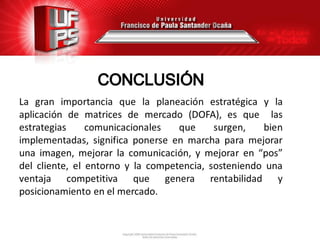 Comunicación organizacional   dofa