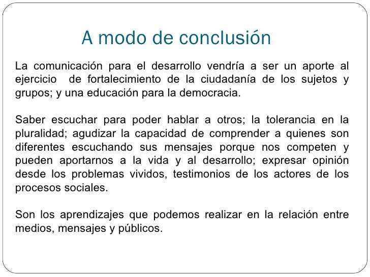 Comunicación para el desarrollo