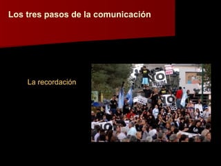 Los tres pasos de la comunicación La recordación 