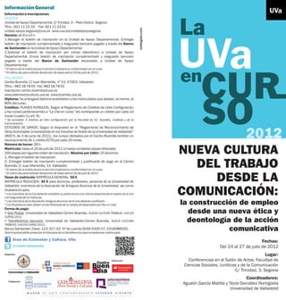 Nueva Cultura del Trabajo desde la comunicación Uva Segovia Julio 2012