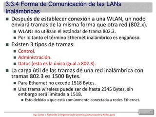 3.2.3.3 Repetidores y PanelesRepetidores:Son amplificadores ópticos que reciben pulsos de luz atenuante que recorren largas distancias y los convierte a su forma, fuerza y sincronización originales. Las señales restauradas pueden entonces enviarse hasta el receptor que se encuentra en el extremo final de la fibra.Paneles de conexión de fibra:Son similares a los paneles de conexión que se usan con el cable de cobre. Estos paneles aumentan la flexibilidad de una red óptica permitiendo que se realicen rápidos cambios en la conexión de los dispositivos, como por ejemplo, switches o routers con distintos tendidos de fibra o enlaces de cable disponibles.31