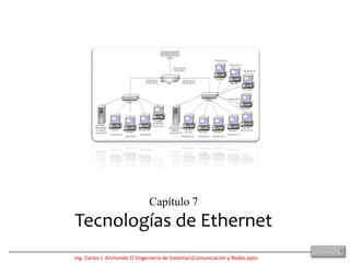 1 Capítulo 7 Tecnologías de Ethernet 