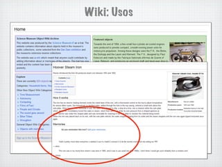 Wiki: Usos
 