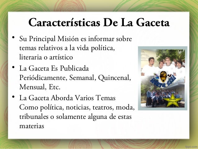 Resultado de imagen para que es una gaceta