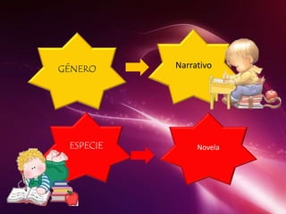 GÉNERO Narrativo
ESPECIE Novela
 