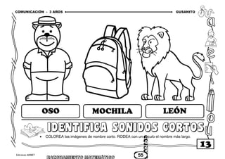 CUADERNO DE TRABAJO COMUNICACIÓN PARTE 1 - 3 AÑOS | DOC