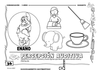 CUADERNO DE TRABAJO COMUNICACIÓN PARTE 1 - 3 AÑOS | DOC
