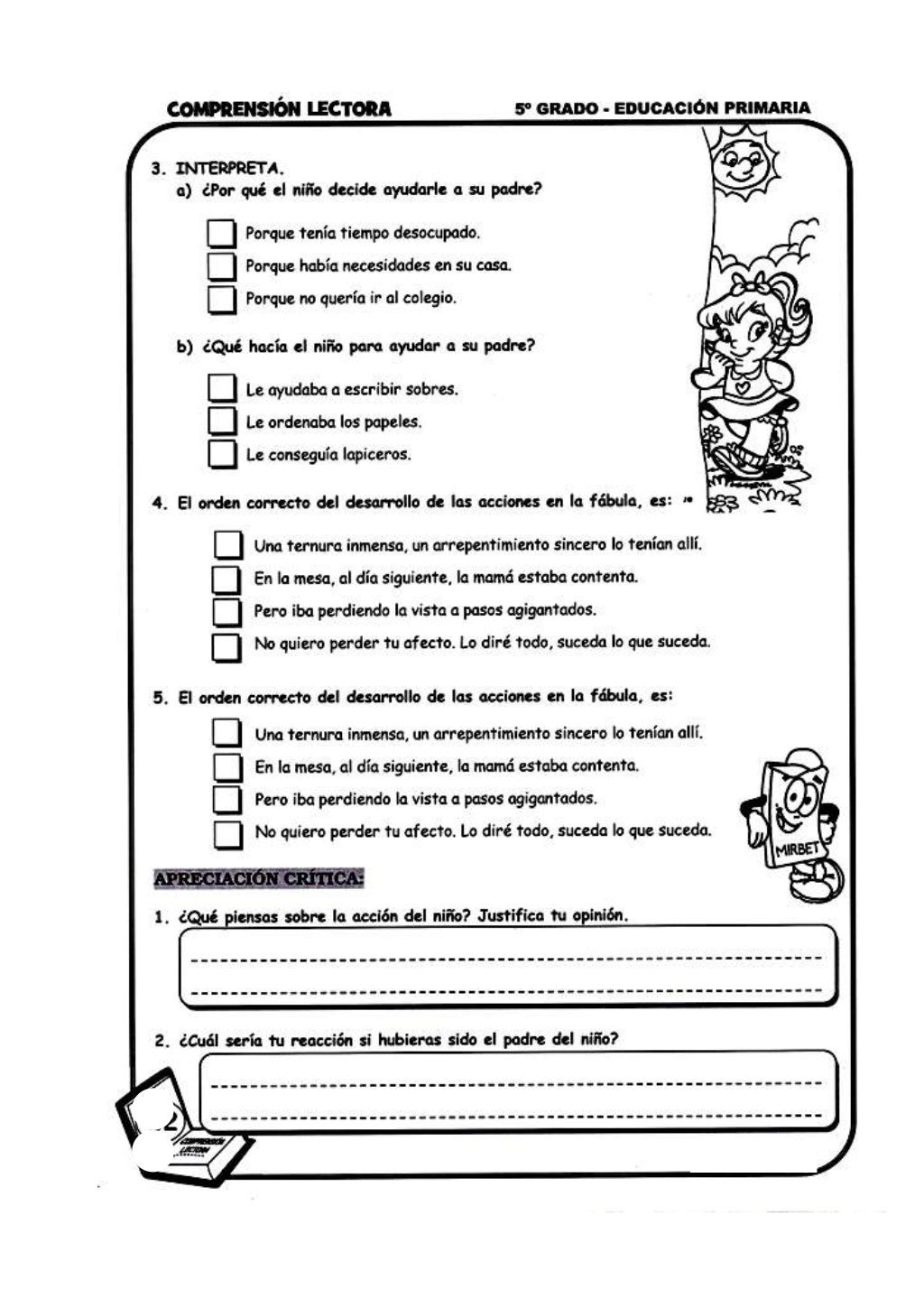 Comunicacion 5 to grado para imprimir