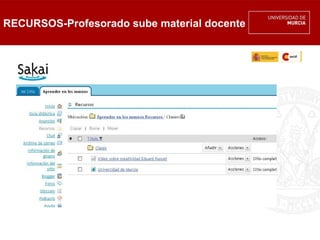 RECURSOS-Profesorado sube material docente
 