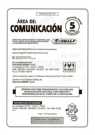 Comunicacion educación inicial 5 años