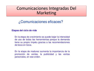 Comunicaciones Integradas Del
Marketing
 
