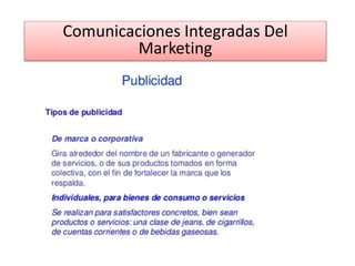 Comunicaciones Integradas Del
Marketing
 