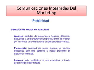Comunicaciones Integradas Del
Marketing
 