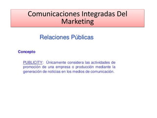 Comunicaciones Integradas Del
Marketing
 