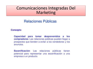 Comunicaciones Integradas Del
Marketing
 