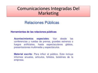 Comunicaciones Integradas Del
Marketing
 