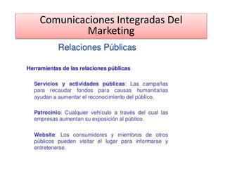Comunicaciones Integradas Del
Marketing
 