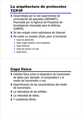 5HGGLJLWDOGHVHUYLFLRV 
LQWHJUDGRV 
z 5'6, 
z 'LVHxDGDSDUDVXVWLWXLUDODVUHGHVS~EOLFDVGH 
WHOHFRPXQLFDFLRQHV 
z *UDQYDULHGDGGHVHUYLFLRV 
z 'RPLQLRGLJLWDOHQVXWRWDOLGDG 
5HGHVGHiUHDORFDO 
z REHUWXUDSHTXHxD 
y 7tSLFDGHHGLILFLRVRFRQMXQWRGHHGLILFLRVSUy[LPRV 
z 1RUPDOPHQWHSHUWHQHFHDODHQWLGDGSURSLHWDULD 
GHORVGLVSRVLWLYRVFRQHFWDGRVDODUHG 
z 0DRUFDQWLGDGGHWUDQVPLVLyQGHGDWRV 
z 8WLOL]DFLyQGHVLVWHPDVGHGLIXVLyQ 
z 5HFLHQWHLQWURGXFFLyQGHVLVWHPDVGH 
FRQPXWDFLyQ$70 
 