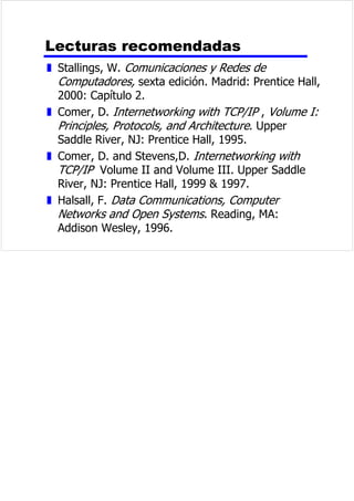 'LUHFWDRLQGLUHFWD 
z 'LUHFWD 
y /RVVLVWHPDVFRPSDUWHQXQDOtQHDSXQWRDSXQWR 
y /RVVLVWHPDVFRPSDUWHQXQDOtQHDPXOWLSXQWR 
y /RVGDWRVSDVDUiQGLUHFWDPHQWHHQWUHODVHQWLGDGHV 
VLQODLQWHUYHQFLyQGHXQDJHQWHDFWLYR 
z ,QGLUHFWD 
y 5HGFRQPXWDGD 
y 5HGHVLQWHUFRQHFWDGDVR,QWHUQHW 
y (OLQWHUFDPELRGHGDWRVGHSHQGHUiGHRWUDV 
HQWLGDGHV 
0RQROtWLFRRHVWUXFWXUDGR 
z /DFRPXQLFDFLyQHQWUHVLVWHPDVHVXQDWDUHD 
FRPSOHMD 
z 'HPDVLDGRFRPSOHMDFRPRSDUDDERUGDUOD 
FRQFHELUODPRQROtWLFDPHQWHFRPRXQWRGR 
z (OGLVHxRHVWUXFWXUDGRGDOXJDUDXQFRQMXQWR 
GHSURWRFRORVRUJDQL]DGRV 
z (VWUXFWXUDSRUFDSDVRMHUiUTXLFD 
 