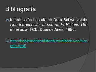 Historia Oral