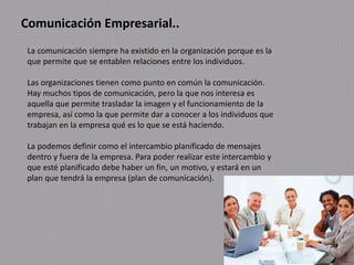 Comunicacion interna y externa empresarial