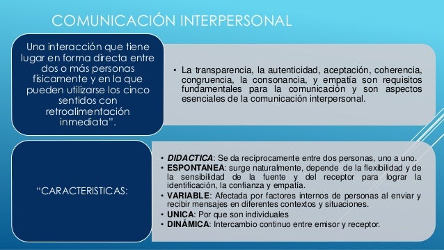 Comunicacion interpersonal