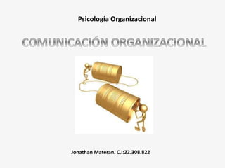Psicología Organizacional
Jonathan Materan. C.I:22.308.822
 