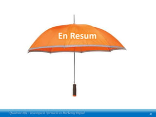 En Resum




Quadrant Alfa – Investigació i formació en Marketing Digital   42
 