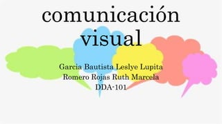 comunicación
visual
Garcia Bautista Leslye Lupita
Romero Rojas Ruth Marcela
DDA-101
 